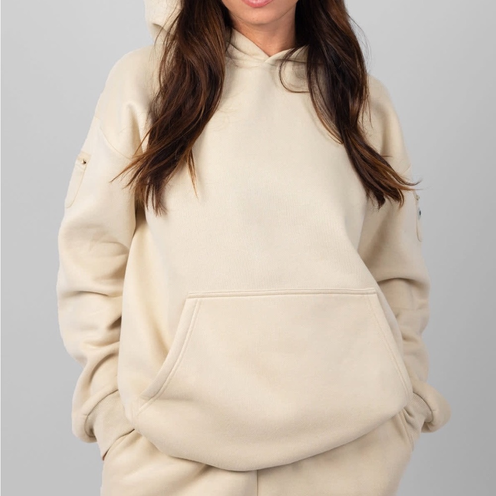 COMFRT Travel Essentials Unisex Beige Hoodie